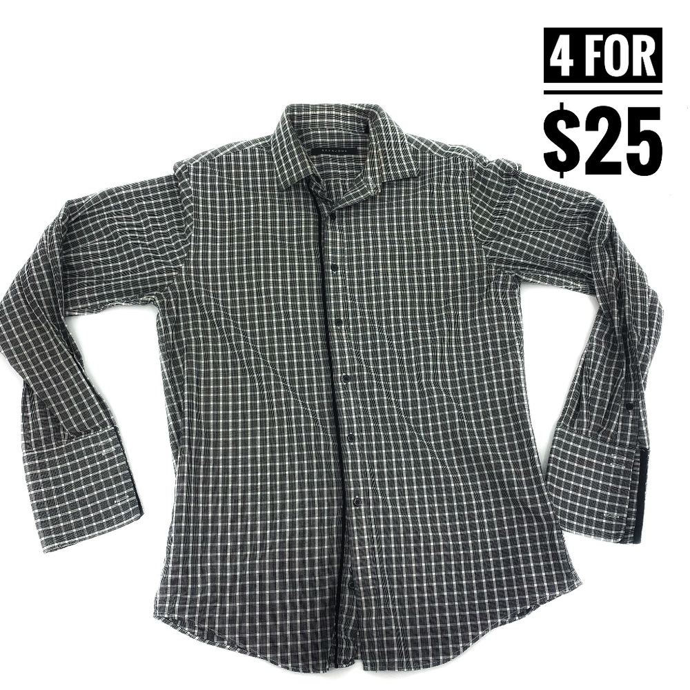 4 for $25 SALE!!!! Sean JeanPlaid Dress Shirt - Picture 1 of 8